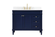 Elegant Lighting - VF31842BL-BS - Single Bathroom Vanity - Bennett - Blue