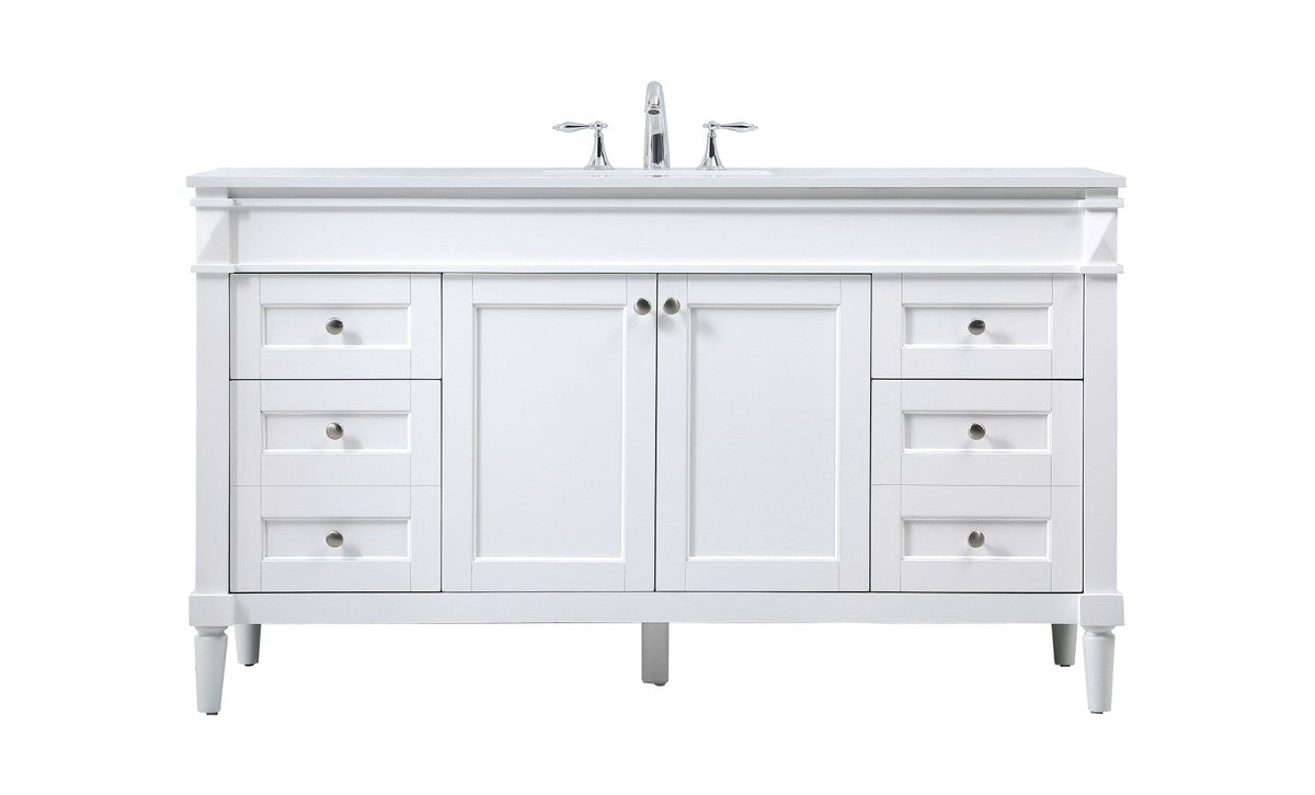 Elegant Lighting - VF31860WH - Single Bathroom Vanity - Bennett - white