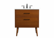 Elegant Lighting - VF41030MTK - Single Bathroom Vanity - Boise - Teak