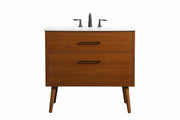 Elegant Lighting - VF41036MTK - Single Bathroom Vanity - Boise - teak