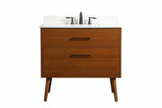 Elegant Lighting - VF41036MTK-BS - Single Bathroom Vanity - Boise - teak
