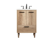 Elegant Lighting - VF47024NT - Single Bathroom Vanity - Baldwin - natural oak