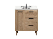 Elegant Lighting - VF47030NT-BS - Single Bathroom Vanity - Baldwin - natural oak