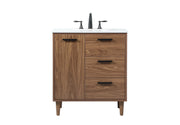 Elegant Lighting - VF47030WB - Single Bathroom Vanity - Baldwin - walnut brown