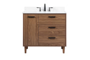 Elegant Lighting - VF47036WB-BS - Single Bathroom Vanity - Baldwin - walnut brown