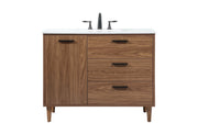 Elegant Lighting - VF47042WB - Single Bathroom Vanity - Baldwin - walnut brown