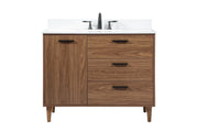 Elegant Lighting - VF47042WB-BS - Single Bathroom Vanity - Baldwin - walnut brown