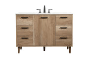 Elegant Lighting - VF47048NT - Single Bathroom Vanity - Baldwin - natural oak