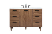 Elegant Lighting - VF47048WB - Single Bathroom Vanity - Baldwin - walnut brown