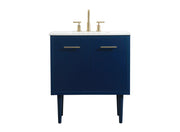 Elegant Lighting - VF48030MBL - Single Bathroom Vanity - Cyrus - Blue