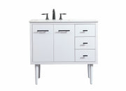 Elegant Lighting - VF48036MWH - Single Bathroom Vanity - Cyrus - White
