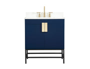Elegant Lighting - VF48830MBL-BS - Single Bathroom Vanity - Eugene - Blue