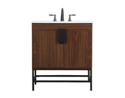 Elegant Lighting - VF48830MWT - Single Bathroom Vanity - Eugene - Walnut