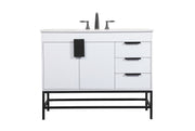 Elegant Lighting - VF48842MWH - Single Bathroom Vanity - Eugene - white