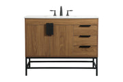 Elegant Lighting - VF48842WB - Single Bathroom Vanity - Eugene - walnut brown