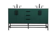 Elegant Lighting - VF48860DMGN - Double Bathroom Vanity - Eugene - Green