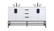 Elegant Lighting - VF48860DMWH - Double Bathroom Vanity - Eugene - white