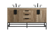 Elegant Lighting - VF48860DNT - Double Bathroom Vanity - Eugene - natural oak