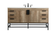 Elegant Lighting - VF48860NT - Single Bathroom Vanity - Eugene - natural oak