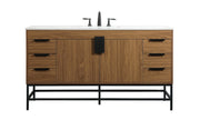 Elegant Lighting - VF48860WB - Single Bathroom Vanity - Eugene - walnut brown