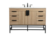 Elegant Lighting - VF488W48MW - Single Bathroom Vanity - Eugene - mango wood