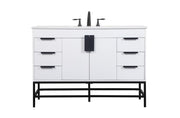Elegant Lighting - VF488W48MWH - Single Bathroom Vanity - Eugene - white