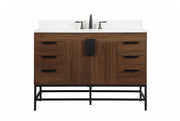 Elegant Lighting - VF488W48MWT-BS - Single Bathroom Vanity - Eugene - Walnut