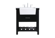 Elegant Lighting - VF60130BK - Single Bathroom Vanity - Clement - black