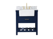 Elegant Lighting - VF60130BL-BS - Single Bathroom Vanity - Clement - blue
