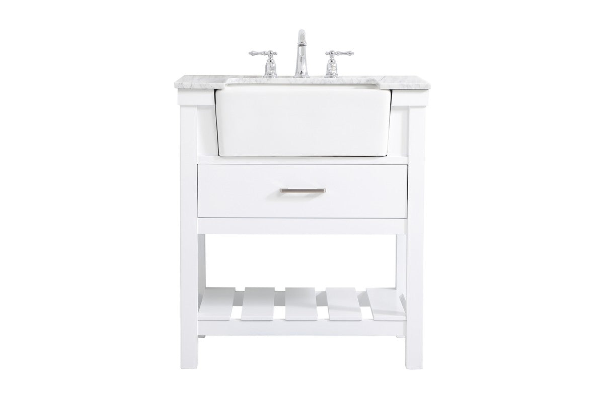 Elegant Lighting - VF60130WH - Single Bathroom Vanity - Clement - white