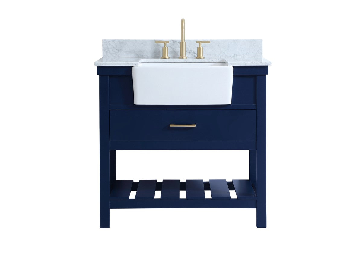 Elegant Lighting - VF60136BL-BS - Single Bathroom Vanity - Clement - blue