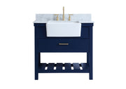 Elegant Lighting - VF60136BL-BS - Single Bathroom Vanity - Clement - blue