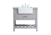 Elegant Lighting - VF60136GR - Single Bathroom Vanity - Clement - grey