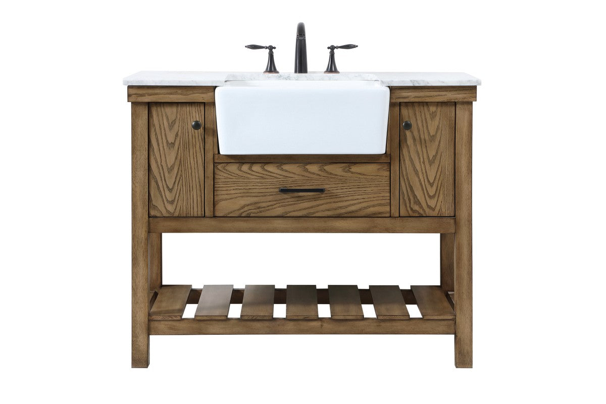 Elegant Lighting - VF60142DW - Single Bathroom Vanity - Clement - driftwood