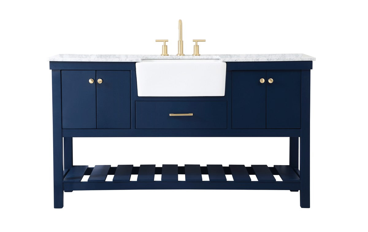 Elegant Lighting - VF60160BL - Single Bathroom Vanity - Clement - blue