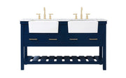 Elegant Lighting - VF60160DBL - Double Bathroom Vanity - Clement - blue