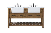 Elegant Lighting - VF60160DDW - Double Bathroom Vanity - Clement - driftwood