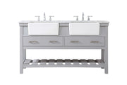 Elegant Lighting - VF60160DGR - Double Bathroom Vanity - Clement - grey