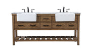 Elegant Lighting - VF60172DDW - Double Bathroom Vanity - Clement - driftwood