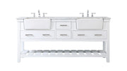 Elegant Lighting - VF60172DWH - Double Bathroom Vanity - Clement - white