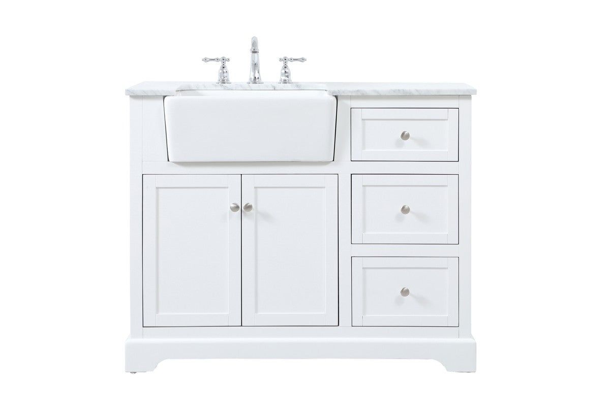 Elegant Lighting - VF60242WH - Single Bathroom Vanity - Franklin - white