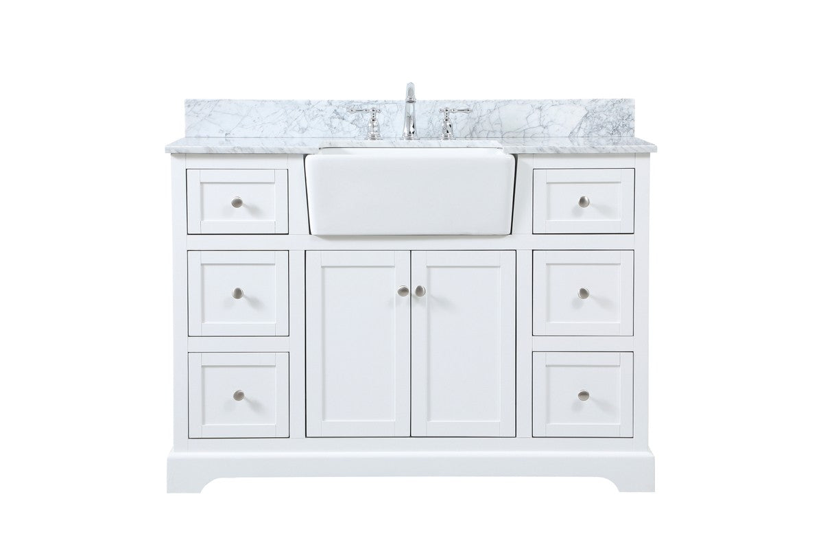 Elegant Lighting - VF60248WH-BS - Single Bathroom Vanity - Franklin - white
