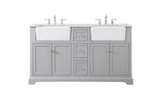 Elegant Lighting - VF60260DGR - Double Bathroom Vanity - Franklin - grey