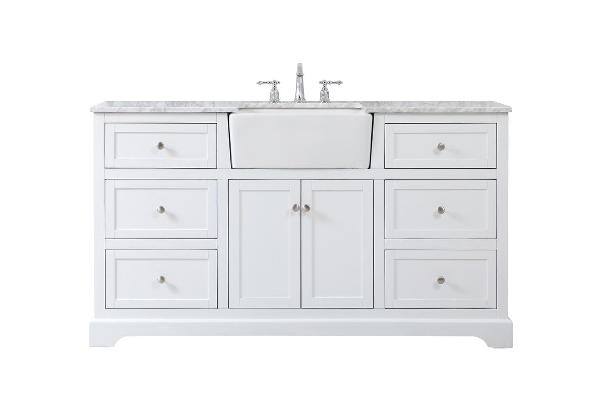 Elegant Lighting - VF60260WH - Single Bathroom Vanity - Franklin - white