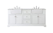 Elegant Lighting - VF60272DWH - Double Bathroom Vanity - Franklin - white