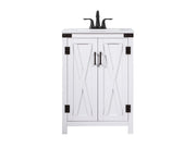 Elegant Lighting - VF90224WH - Single Bathroom Vanity - Grant - white