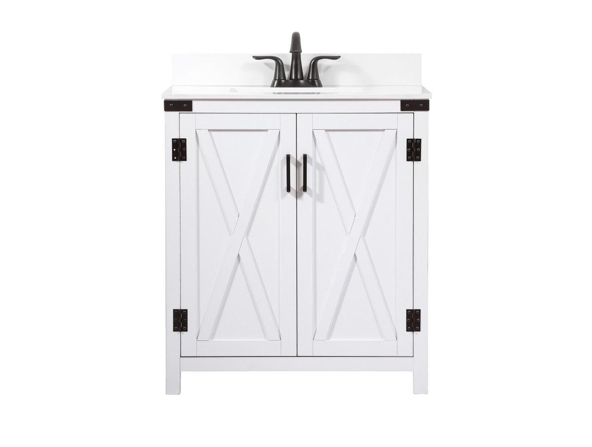 Elegant Lighting - VF90230WH-BS - Single Bathroom Vanity - Grant - white