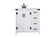 Elegant Lighting - VF90232WH - Single Bathroom Vanity - Grant - white