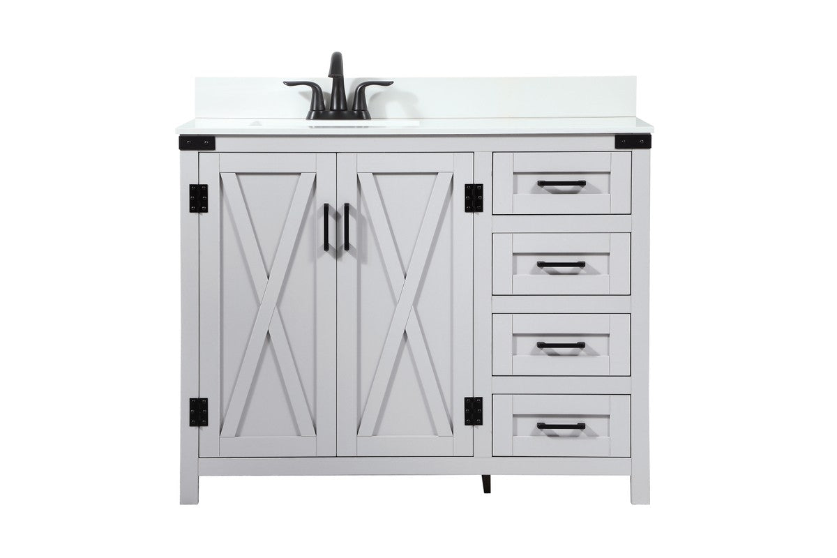 Elegant Lighting - VF90242GR-BS - Single Bathroom Vanity - Grant - grey