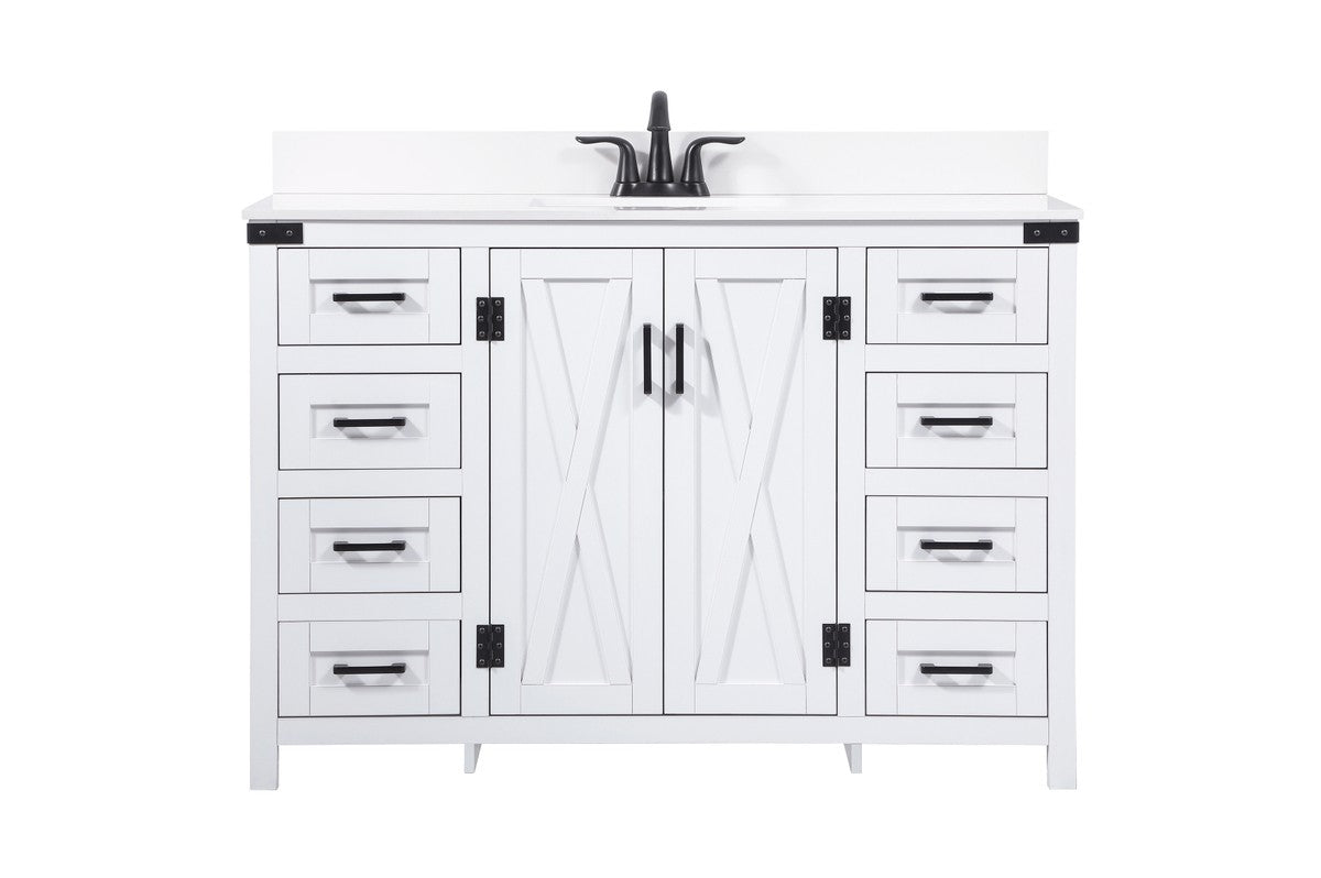 Elegant Lighting - VF90248WH-BS - Single Bathroom Vanity - Grant - white